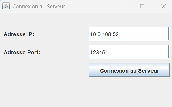 Connexion au serveur