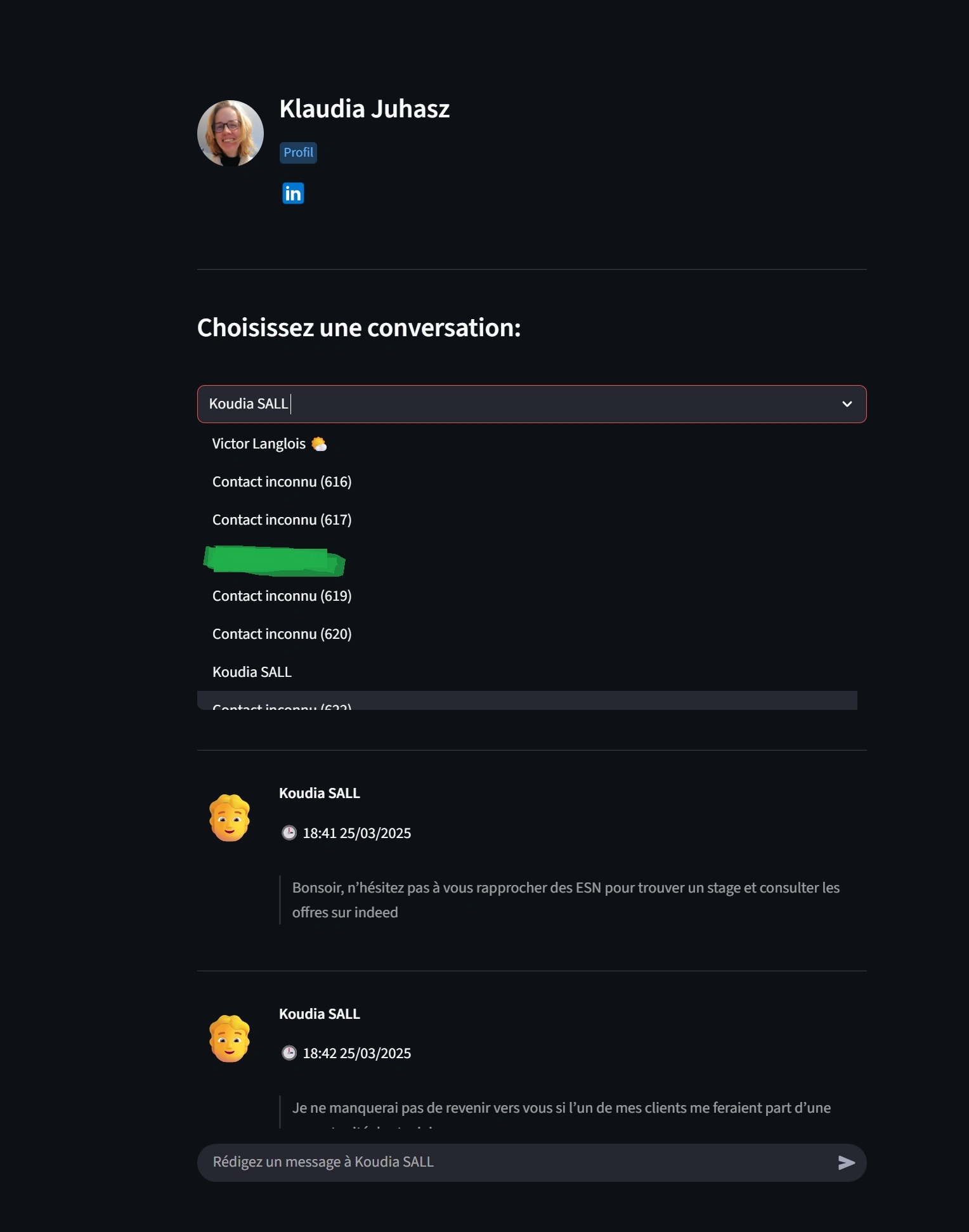 Centralisation des conversations